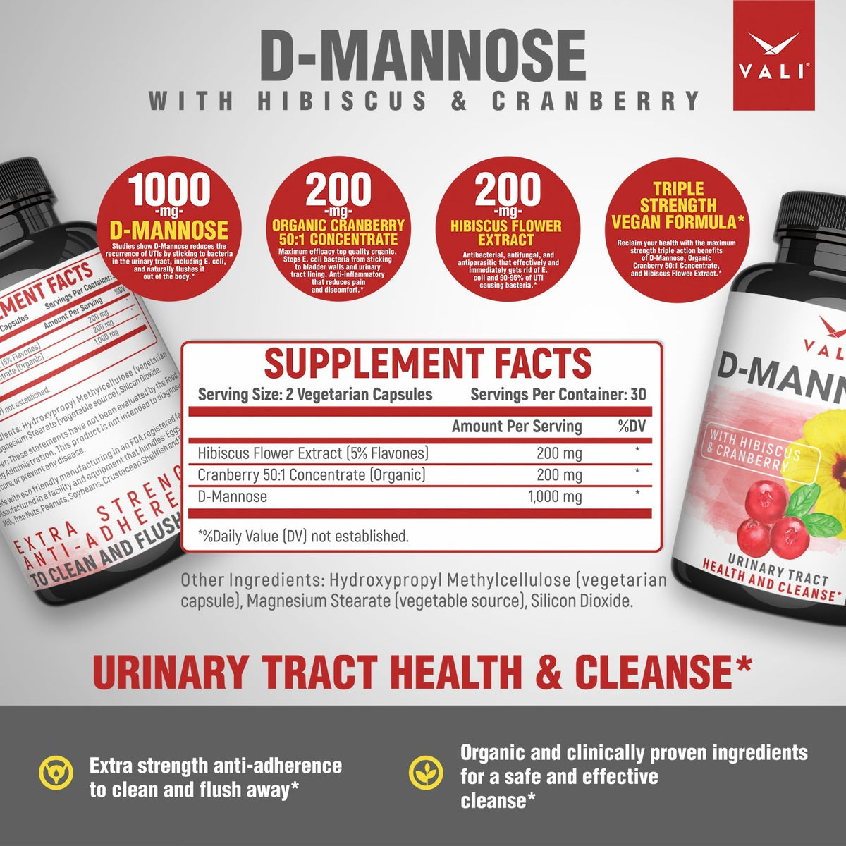 VALI D-Mannose UTI Support - Urinary Tract Health &amp; Cleanse [OFFER]